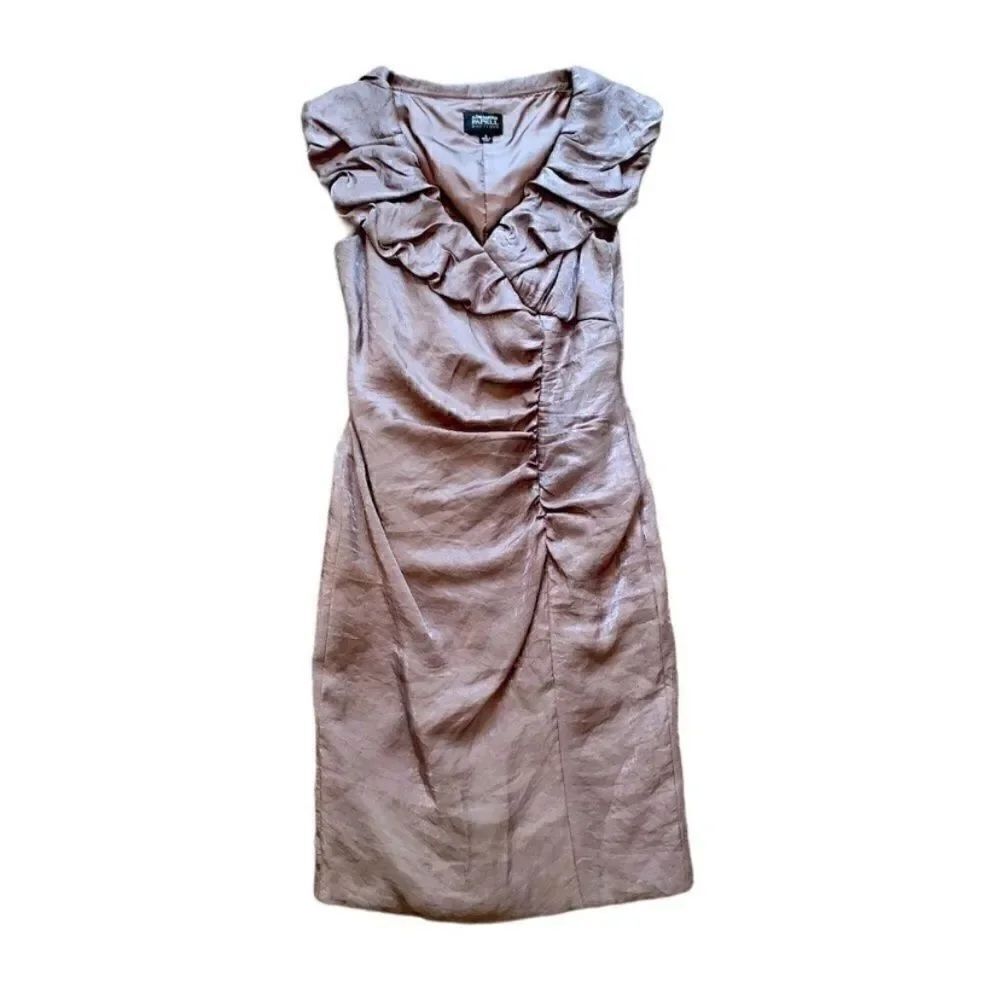Adrianna Papell Pillow Collar Satin Dress Size 6